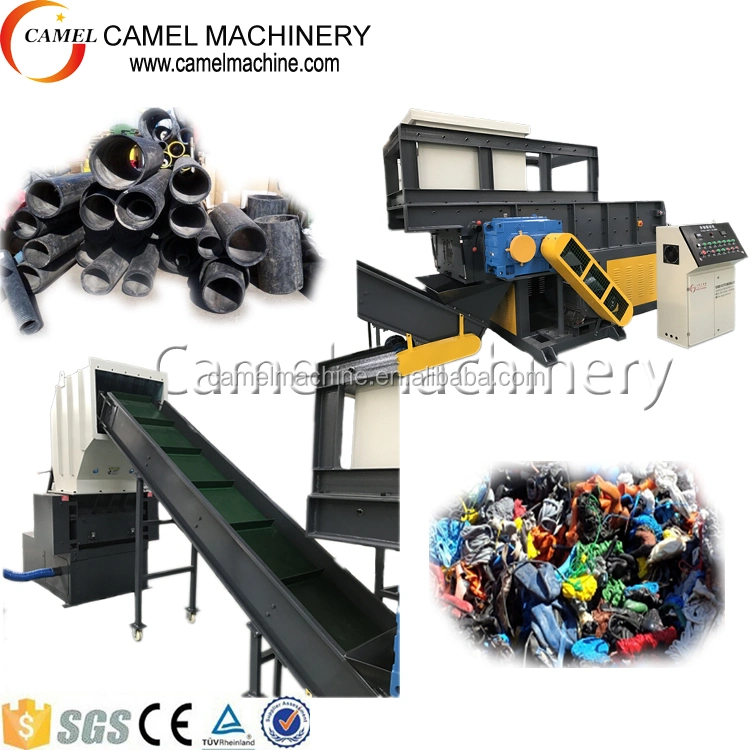 Plastic Pipe Lumps Rubber Wood Pallet Paper Carton Box Shredder and Crusher Machine